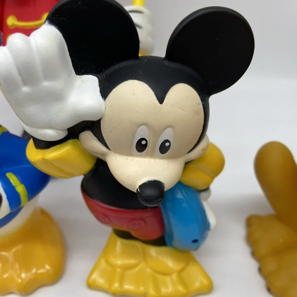 Disney Mickey Mouse Friends Rubber Bath Toy Set 8pc Mickey Minnie Donald Goofy